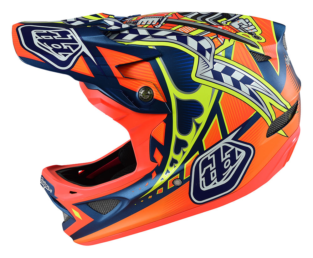 Troy Lee D3 Composite BMX Racing Helmet-Longshot Orange at J&R