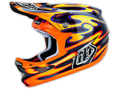 Troy Lee 2015 D3 Carbon Helmet-Squirt Black/Orange