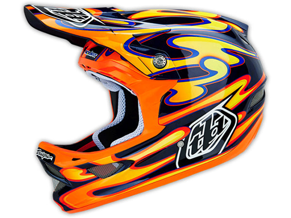 Troy Lee 2015 D3 Carbon Helmet-Squirt Black/Orange - 1