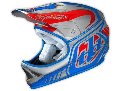 Troy Lee 2013 D2 Delta Composite Helmet-Silver/Blue