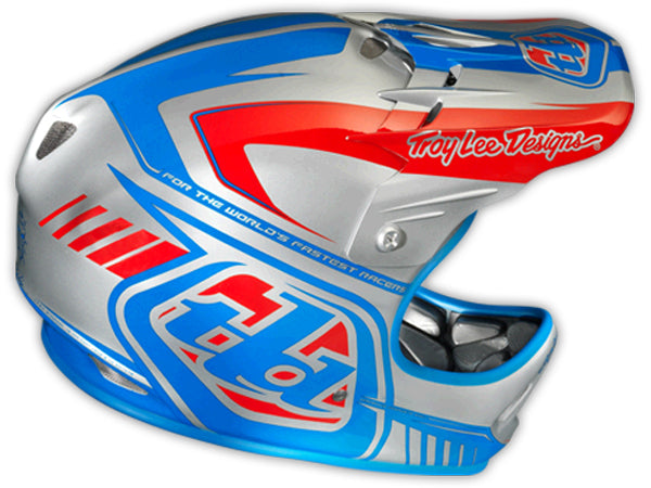 Troy Lee 2013 D2 Delta Composite Helmet-Silver/Blue - 8