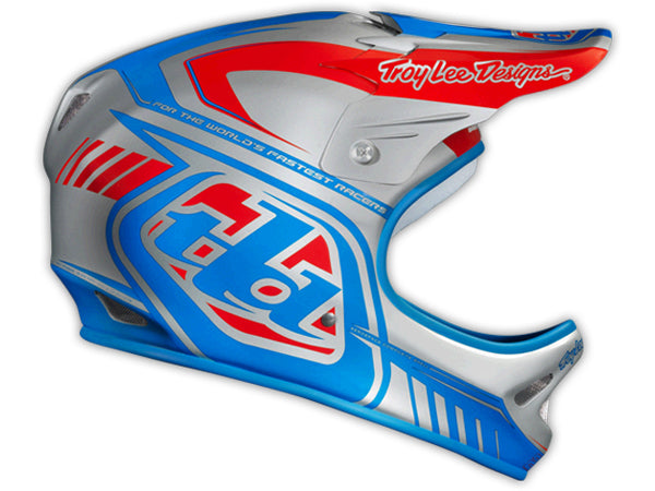 Troy Lee 2013 D2 Delta Composite Helmet-Silver/Blue - 5