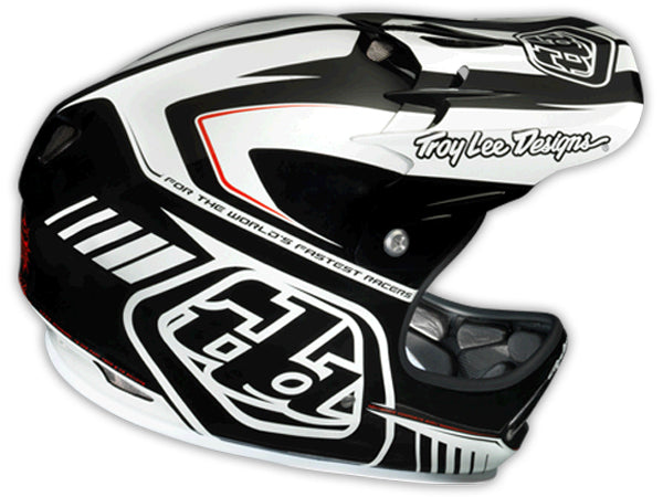 Troy Lee 2013 D2 Delta Composite Helmet-White/Black - 5