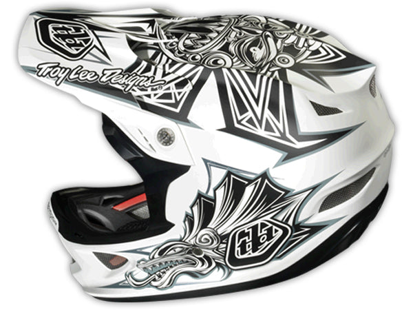 Troy Lee 2013 D3 Composite Helmet-Aztec White - 6