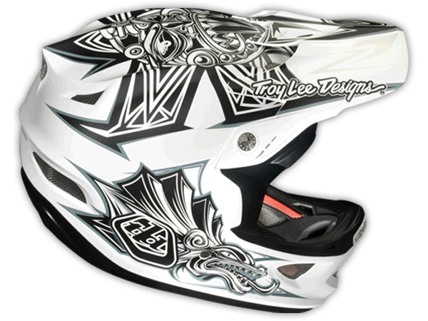 Troy Lee 2013 D3 Composite Helmet-Aztec White - 5
