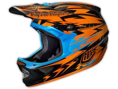 Troy Lee 2013 D3 Carbon Helmet-Thunder Orange