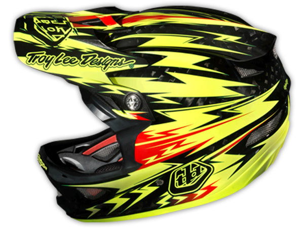 Troy Lee 2013 D3 Carbon Helmet-Thunder Yellow - 6