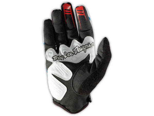 Troy Lee Sprint BMX Race Gloves-Blue/Black/White - 2