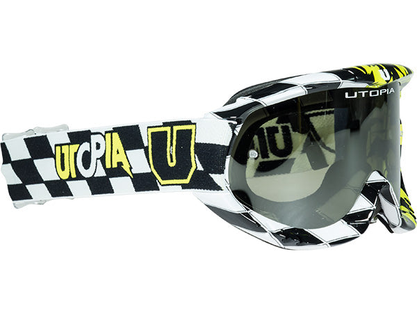 Utopia Slayer Pro MX Checkers II Goggle-Yellow/Black at J&R