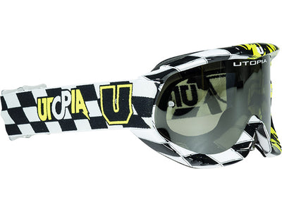 Utopia Slayer Pro MX Checkers II Goggle-Yellow/Black