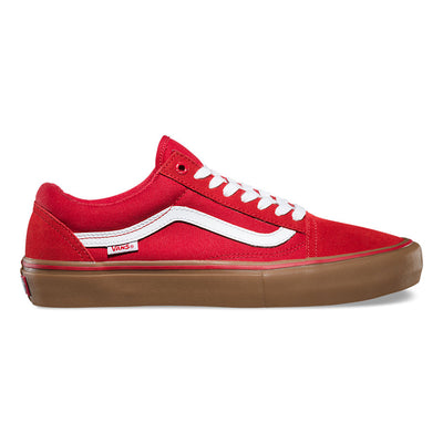 Vans Old Skool Pro Shoes-Pompeian Red/Gum
