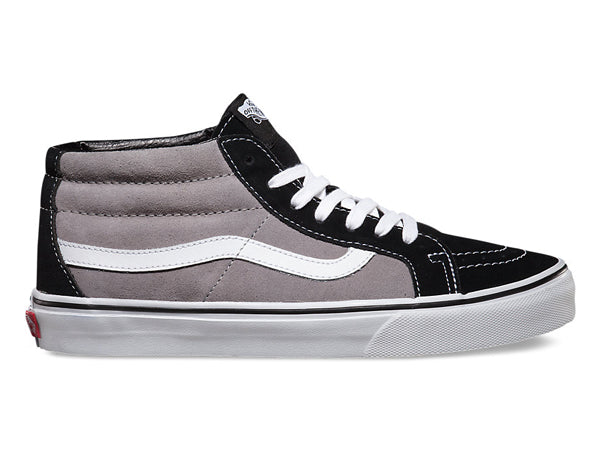 Vans SK8 Mid Reissue Shoes-Black/Frost Gray - 1