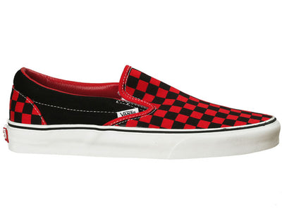 Vans Classic Slip-On Shoes-Black/Formula Checkered