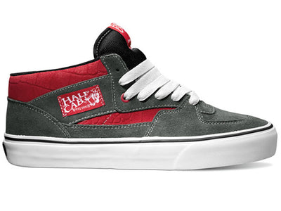 Vans Half Cab Shoes-Charcoal/Red