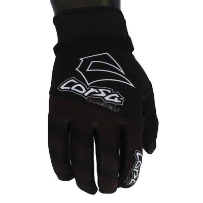 Corsa Unleashed Velcro BMX Race Gloves-Black/White