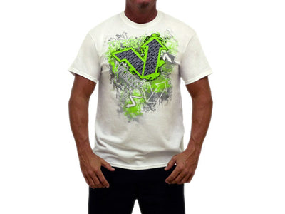 Vert Blown Out Men's T-Shirt-White/Green