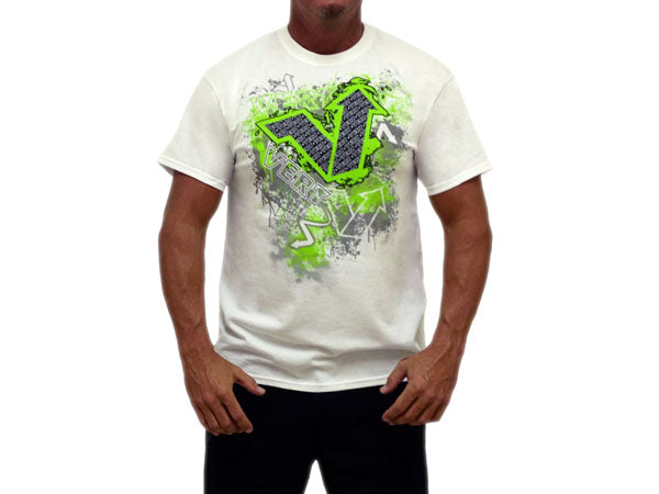 Vert Blown Out Men&#39;s T-Shirt-White/Green - 1