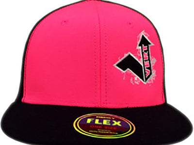 Vert Flatbill Flexfit Hat-Black/Neon Pink-OSFA