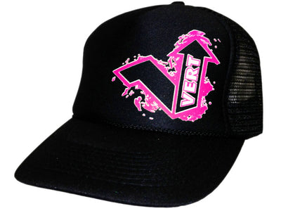 Vert Adjustable Trucker Hat-Black/Pink