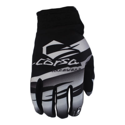 Corsa Warrior BMX Race Gloves-White/Black