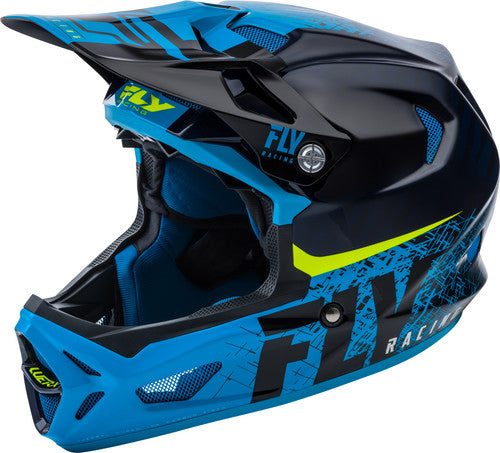 Fly Racing Werx Carbon Imprint Helmet-Black/Blue - 1