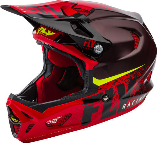Fly Racing Werx Carbon Imprint Helmet-Black/Red - 1